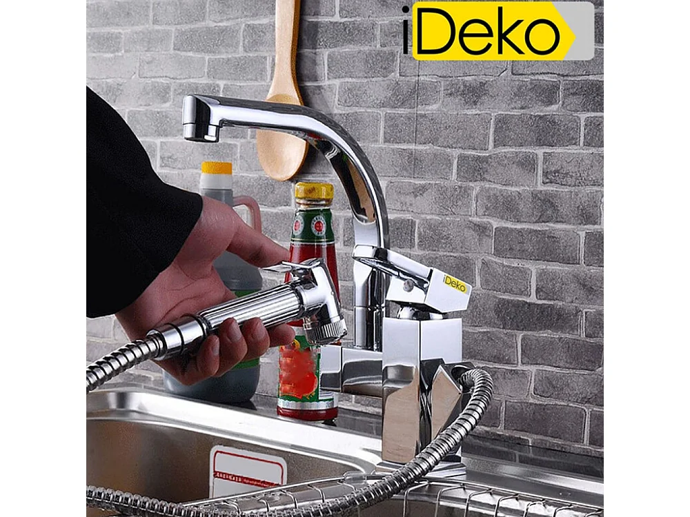 Robinet de cuisine à double usage avec bec rétractable