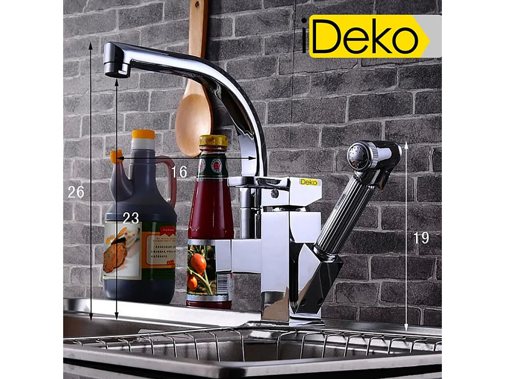 Robinet de cuisine à double usage avec bec rétractable