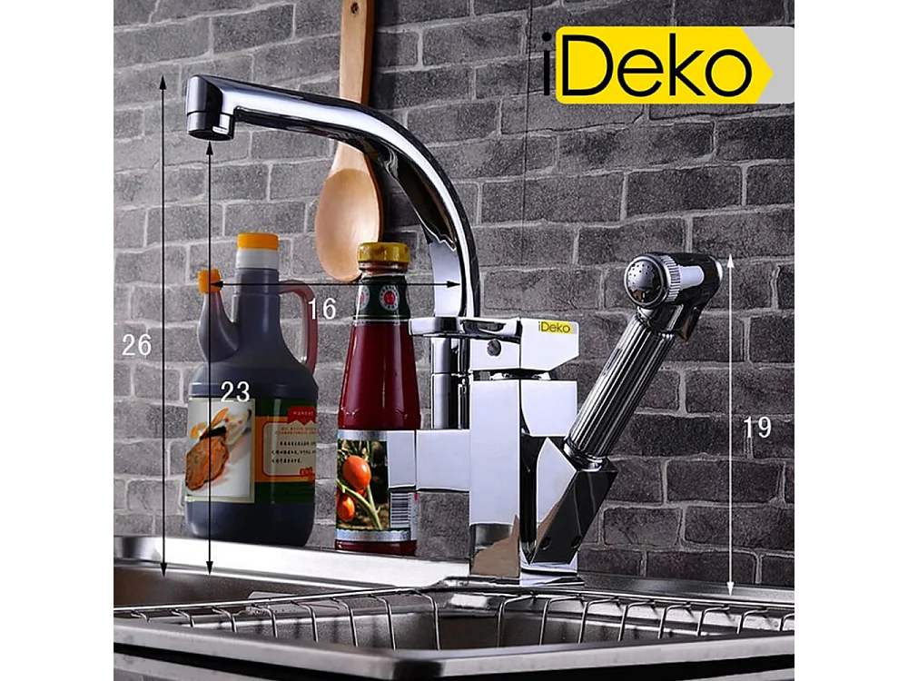 Robinet de cuisine à double usage avec bec rétractable