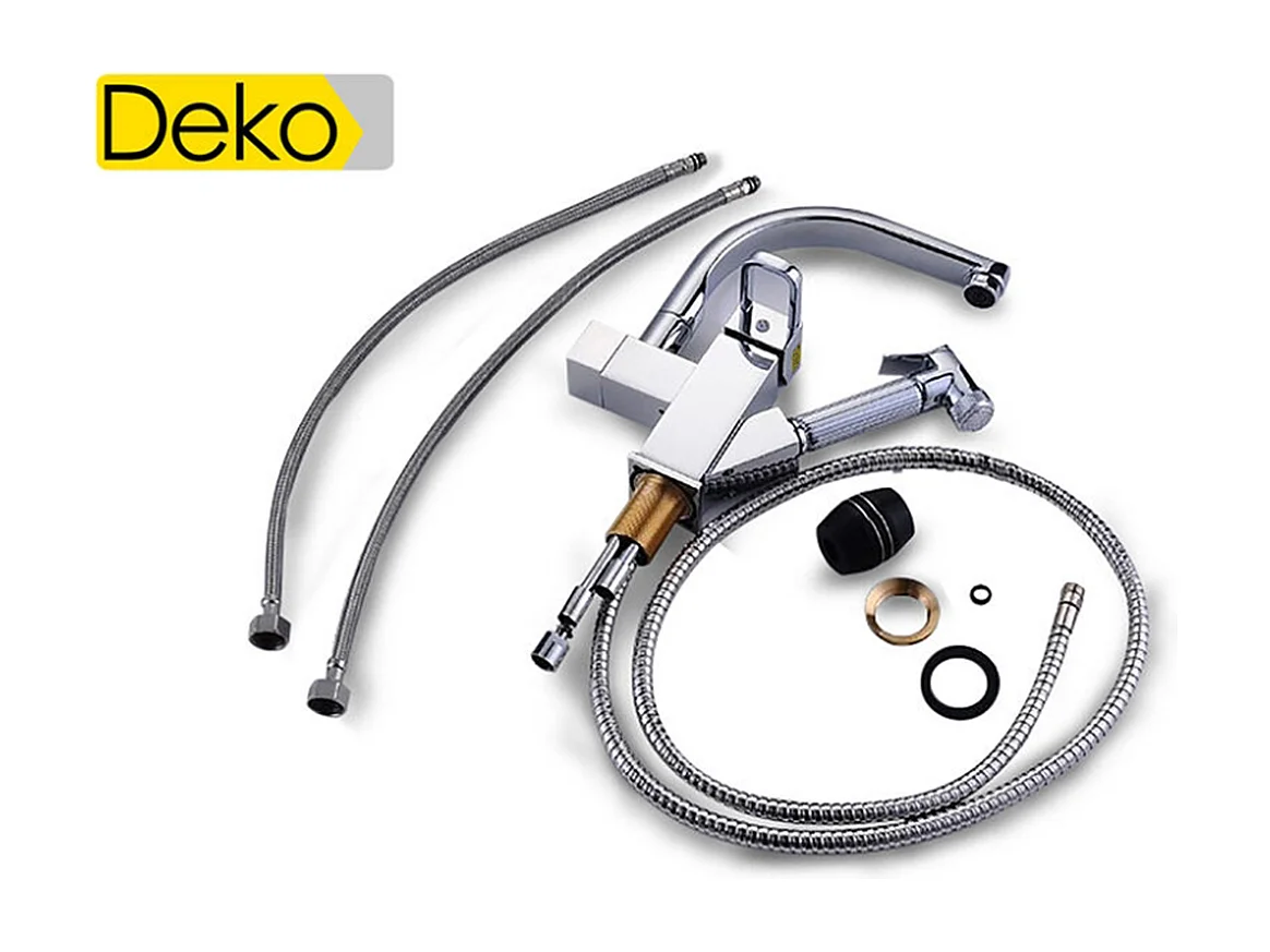 Robinet de cuisine à double usage avec bec rétractable