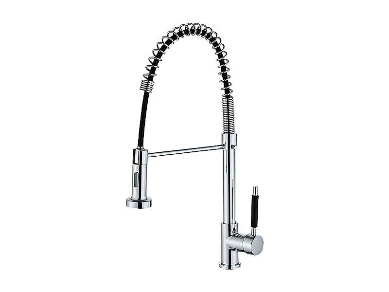 Robinet de cuisine flexible à bec rétractable pour évier haut