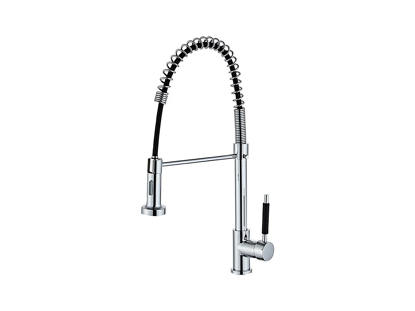 Robinet de cuisine flexible à bec rétractable pour évier haut