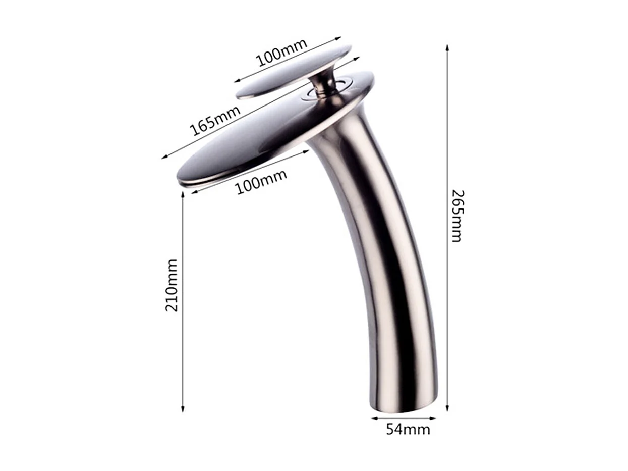 Robinet de salle de bain grande cascade, mitigeur de lavabo haut, mitigeur de lavabo moderne en laiton