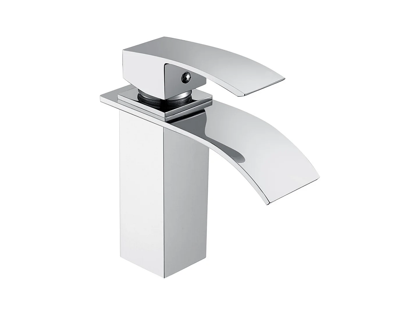 Robinet salle de bain Mitigeur de lavabo cascade, finition chromée, avec flexible