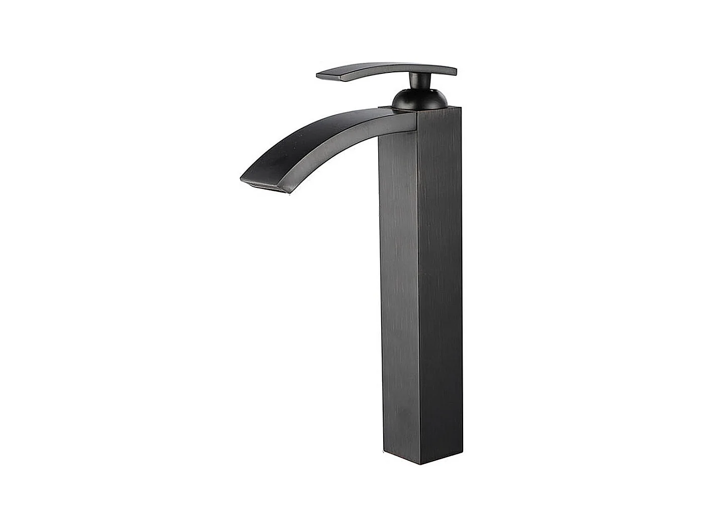 Robinet de salle de bain Mitigeur de lavabo cascade haut de gamme, flexible noir
