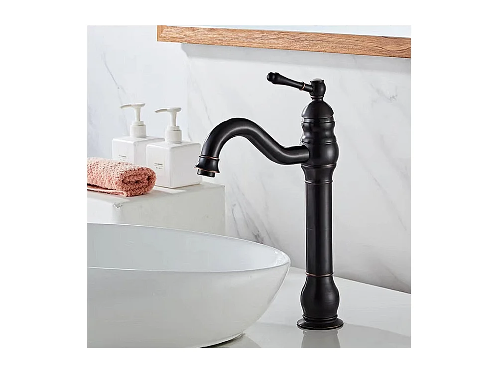 Robinet salle de bain robinet lavabo Finition bronze antique huilé noir