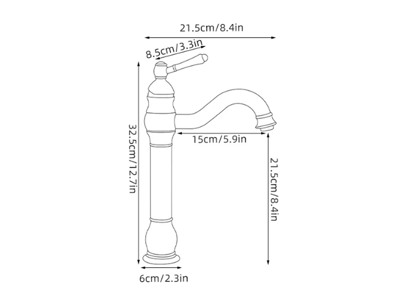 Robinet salle de bain robinet lavabo Finition bronze antique huilé noir
