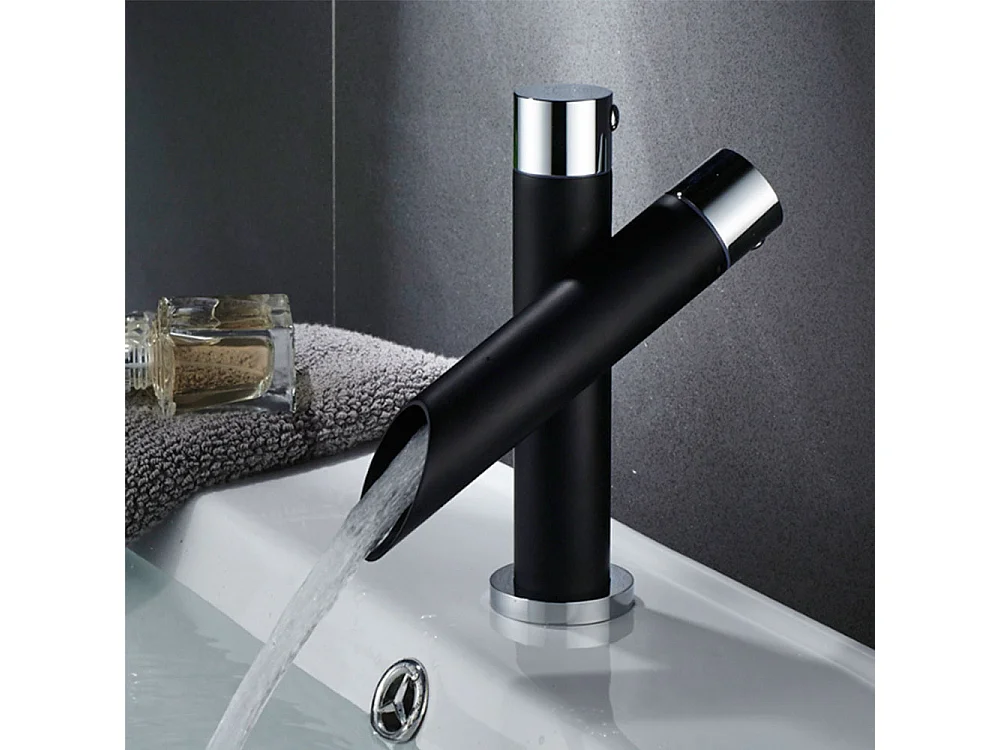 Robinet de salle de bain robinet de lavabo Mitigeur jet parfait Noir japon style