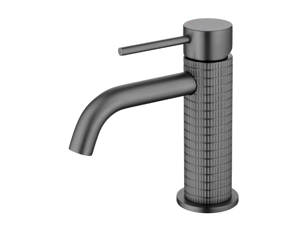 Robinet salle de bain Robinet de lavabo mitigeur antique à poignée unique gris et noir moderne