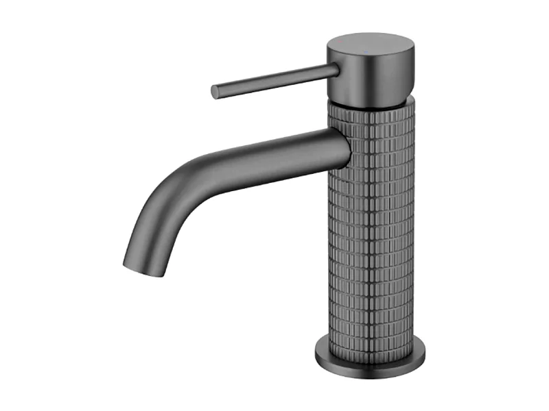 Robinet salle de bain Robinet de lavabo mitigeur antique à poignée unique gris et noir moderne