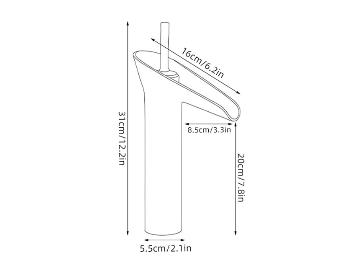 Robinet salle de bain Robinet de lavabo haut en céramique cuivre antique