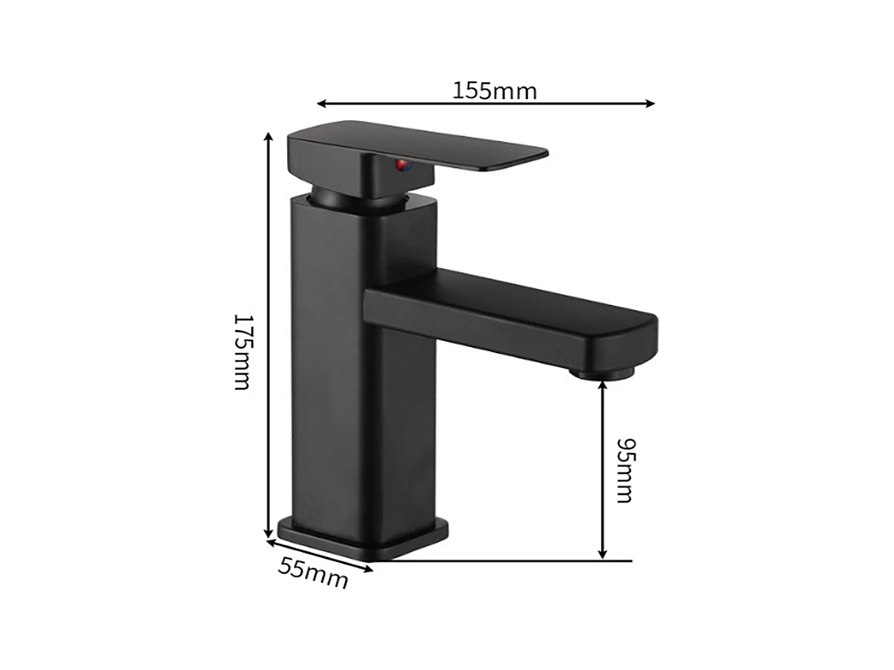 Robinet de salle de bain standard UE robinet de lavabo de peintre, noir