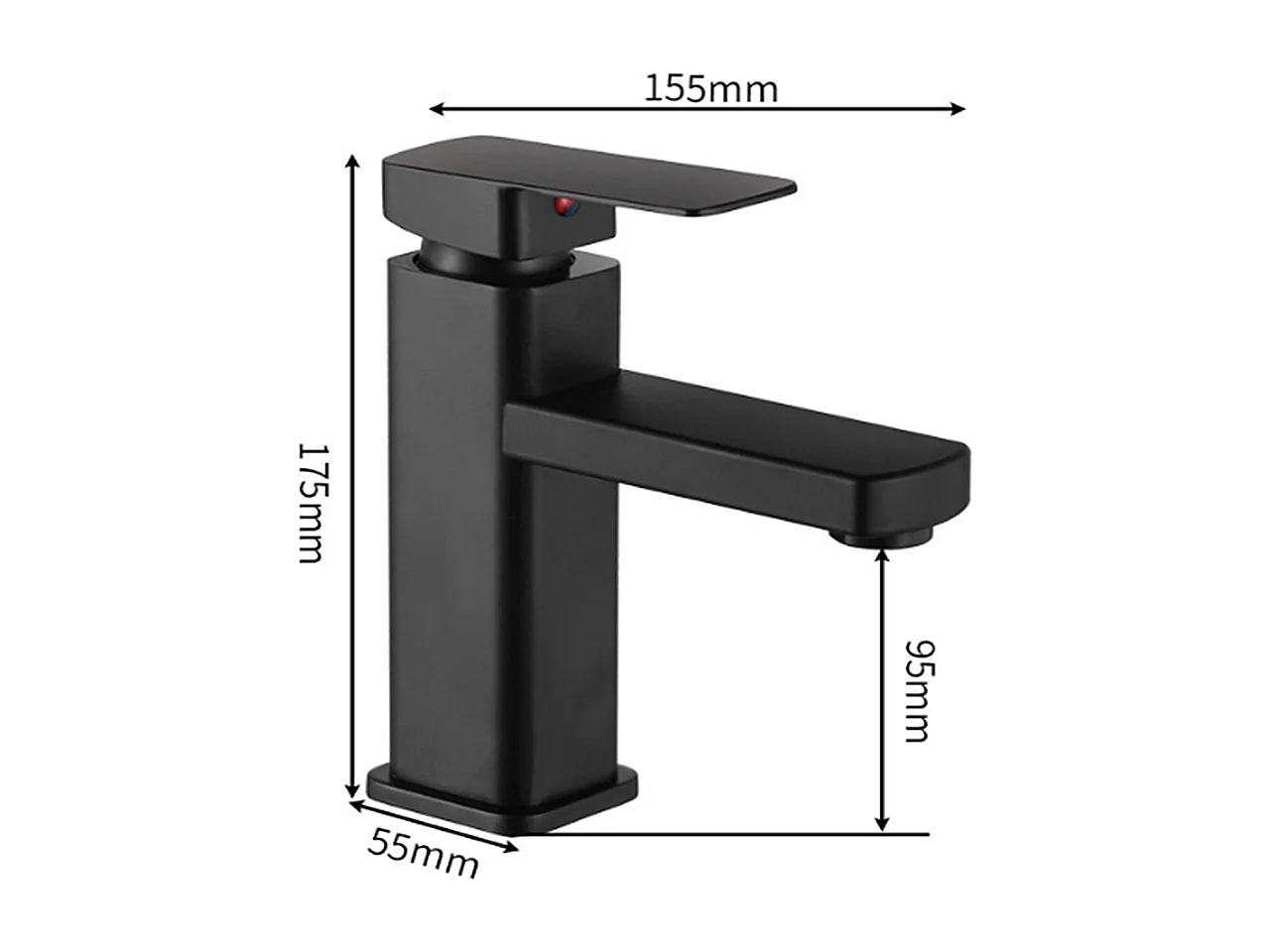 Robinet de salle de bain standard UE robinet de lavabo de peintre, noir