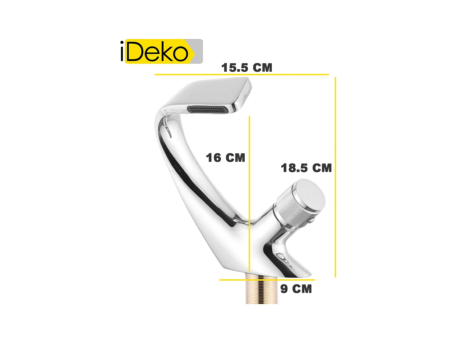 Robinet de salle de bain monocommande, nouvelle collection, laiton chromé, cartouche céramique