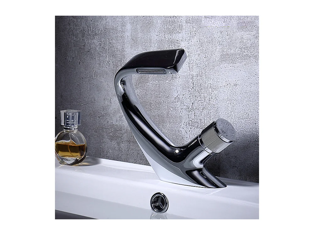 Robinet de salle de bain monocommande, nouvelle collection, laiton chromé, cartouche céramique