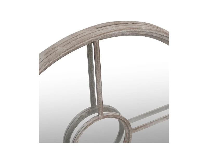 Espelho de Jardim de Ferro para Exterior 60x4 cm - Cor Areia Elegante