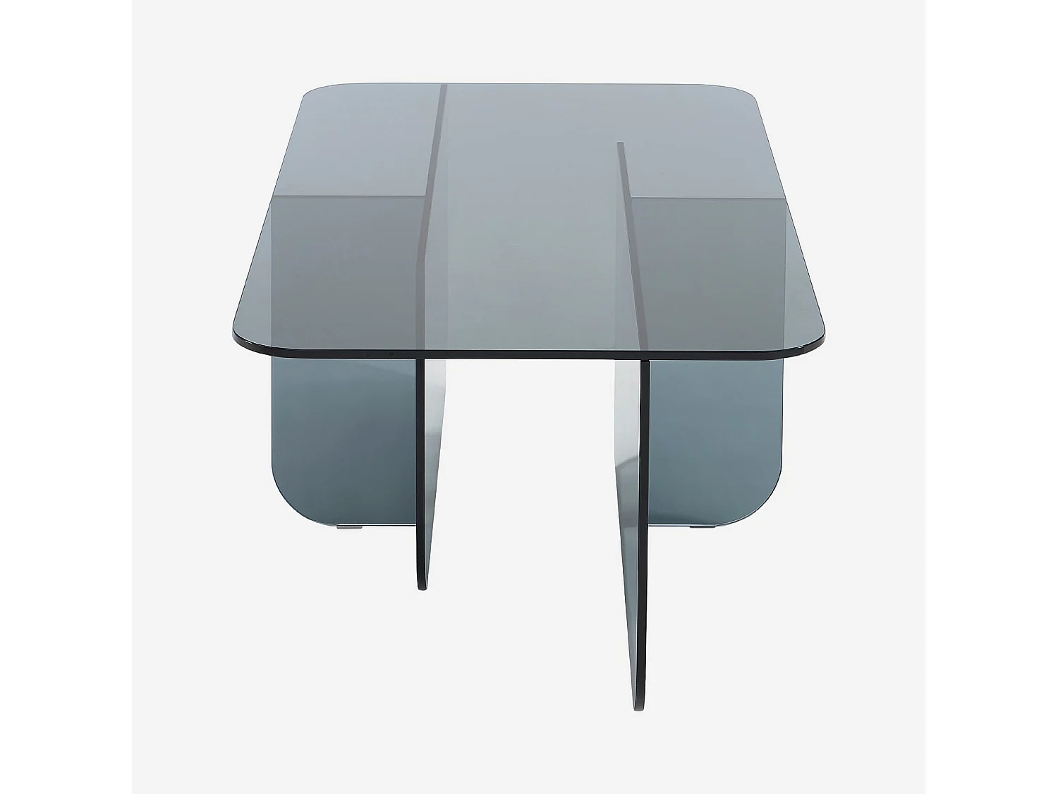 Habitat - Table basse rectangulaire en verre trempé - Gris fumé - Design by Céline Mognon Fichet - Zelie