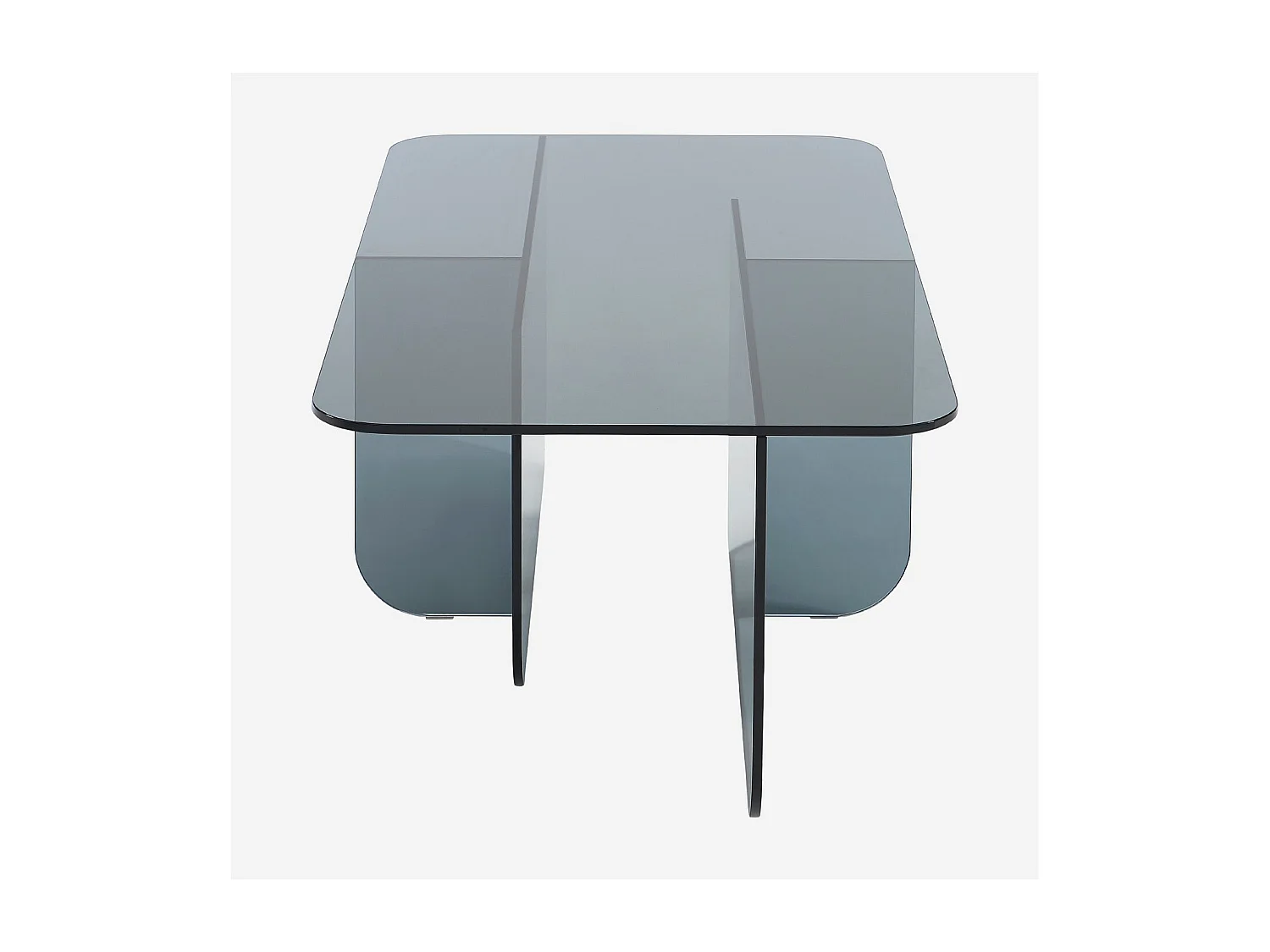 Habitat - Table basse rectangulaire en verre trempé - Gris fumé - Design by Céline Mognon Fichet - Zelie