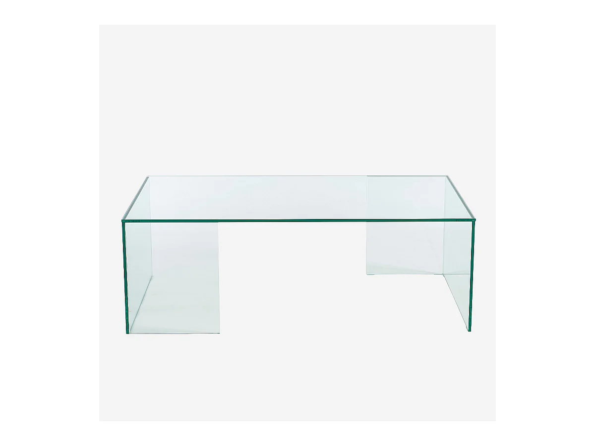 Habitat - Table basse rectangulaire en verre trempé - Transparent - Design by Céline Mognon Fichet - Alyssa