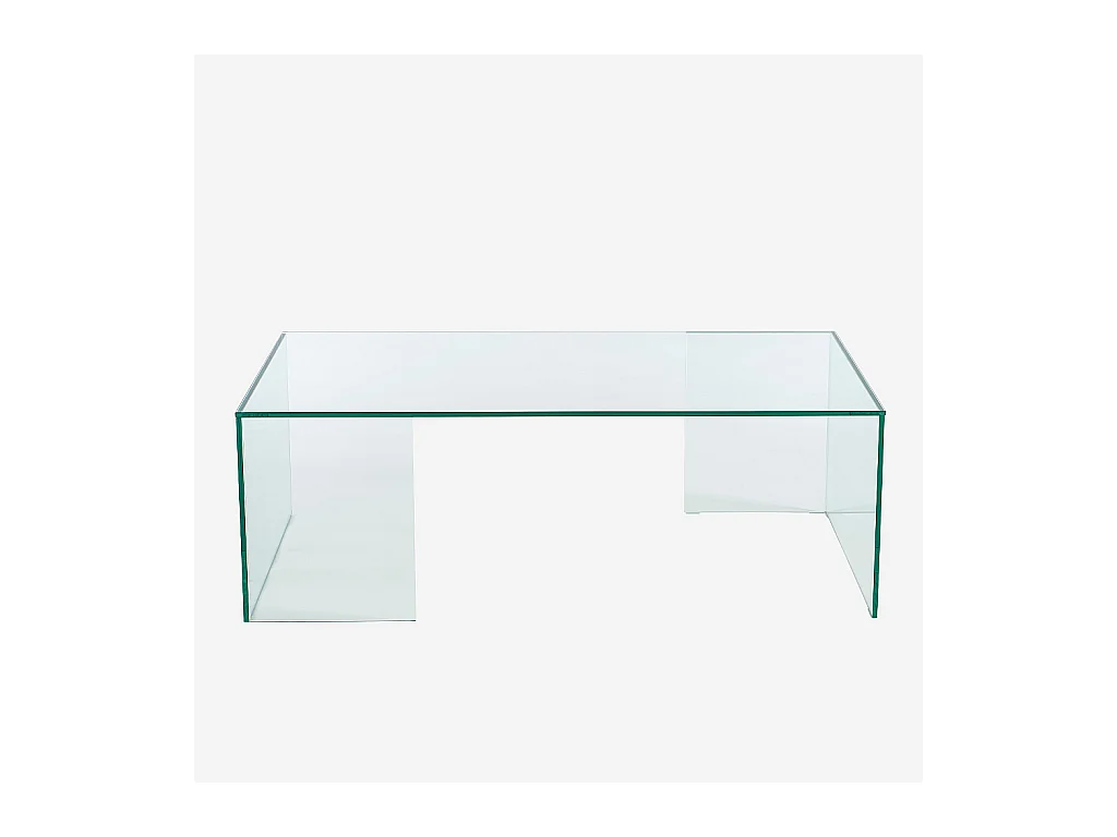 Habitat - Table basse rectangulaire en verre trempé - Transparent - Design by Céline Mognon Fichet - Alyssa