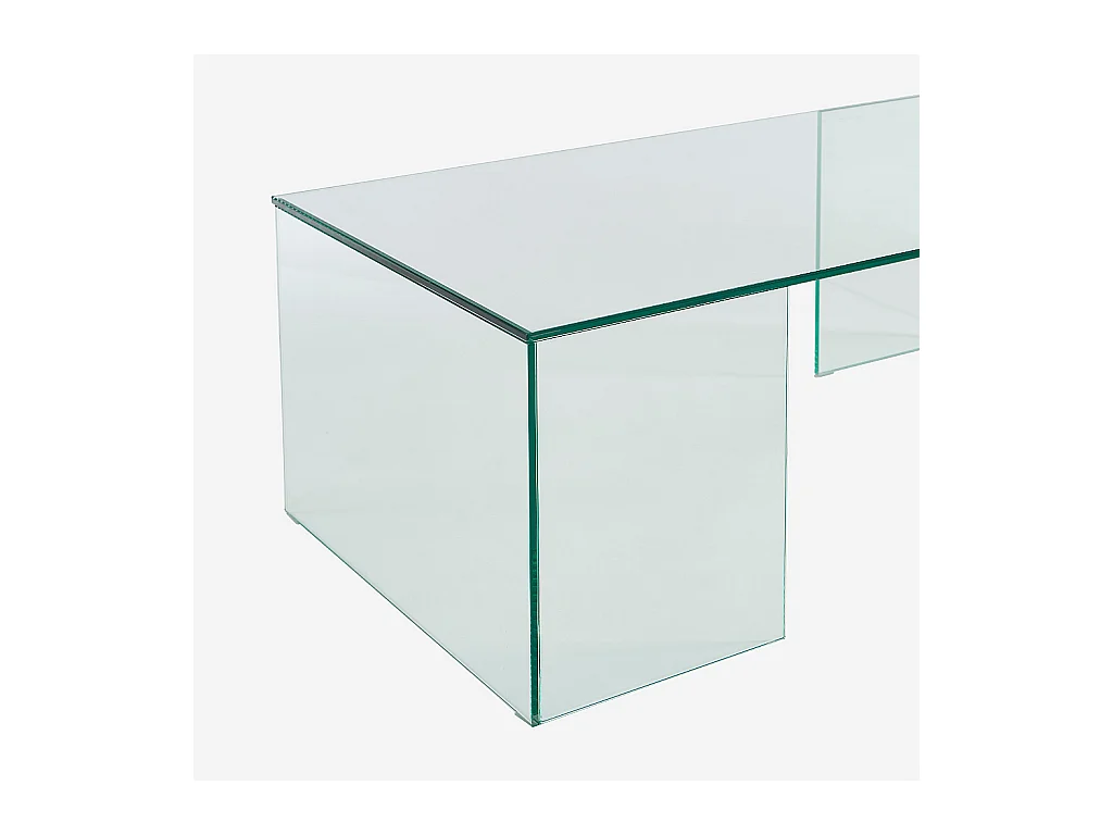 Habitat - Table basse rectangulaire en verre trempé - Transparent - Design by Céline Mognon Fichet - Alyssa