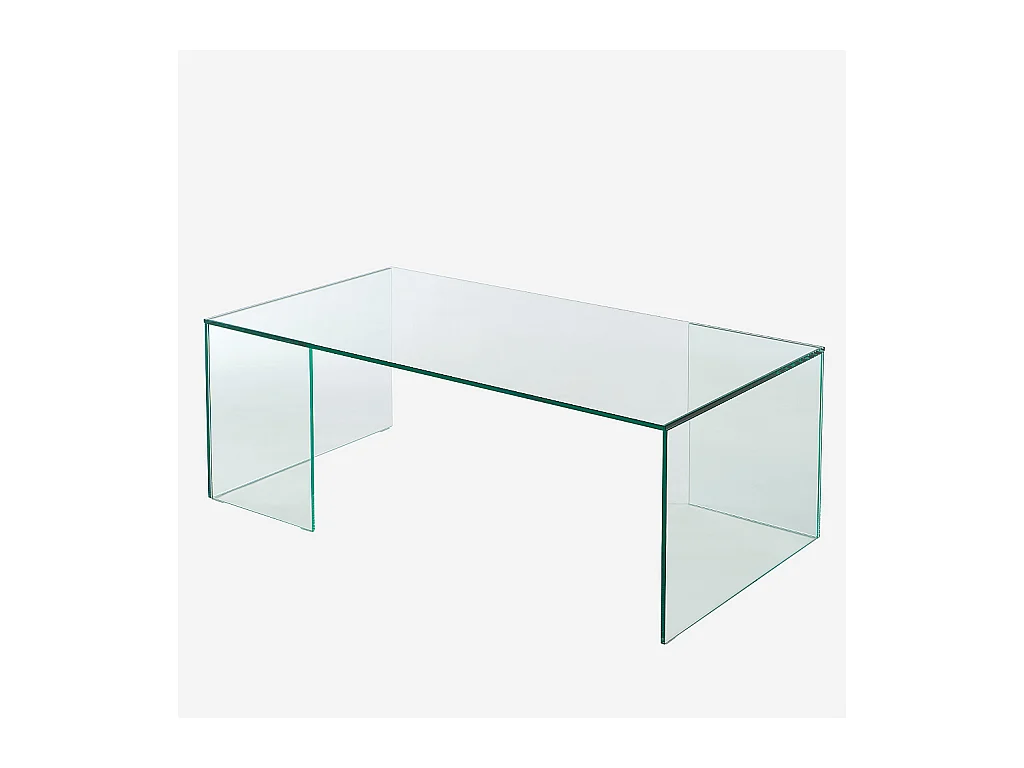 Habitat - Table basse rectangulaire en verre trempé - Transparent - Design by Céline Mognon Fichet - Alyssa