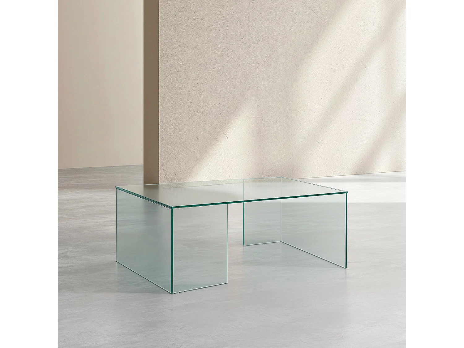 Habitat - Table basse rectangulaire en verre trempé - Transparent - Design by Céline Mognon Fichet - Alyssa