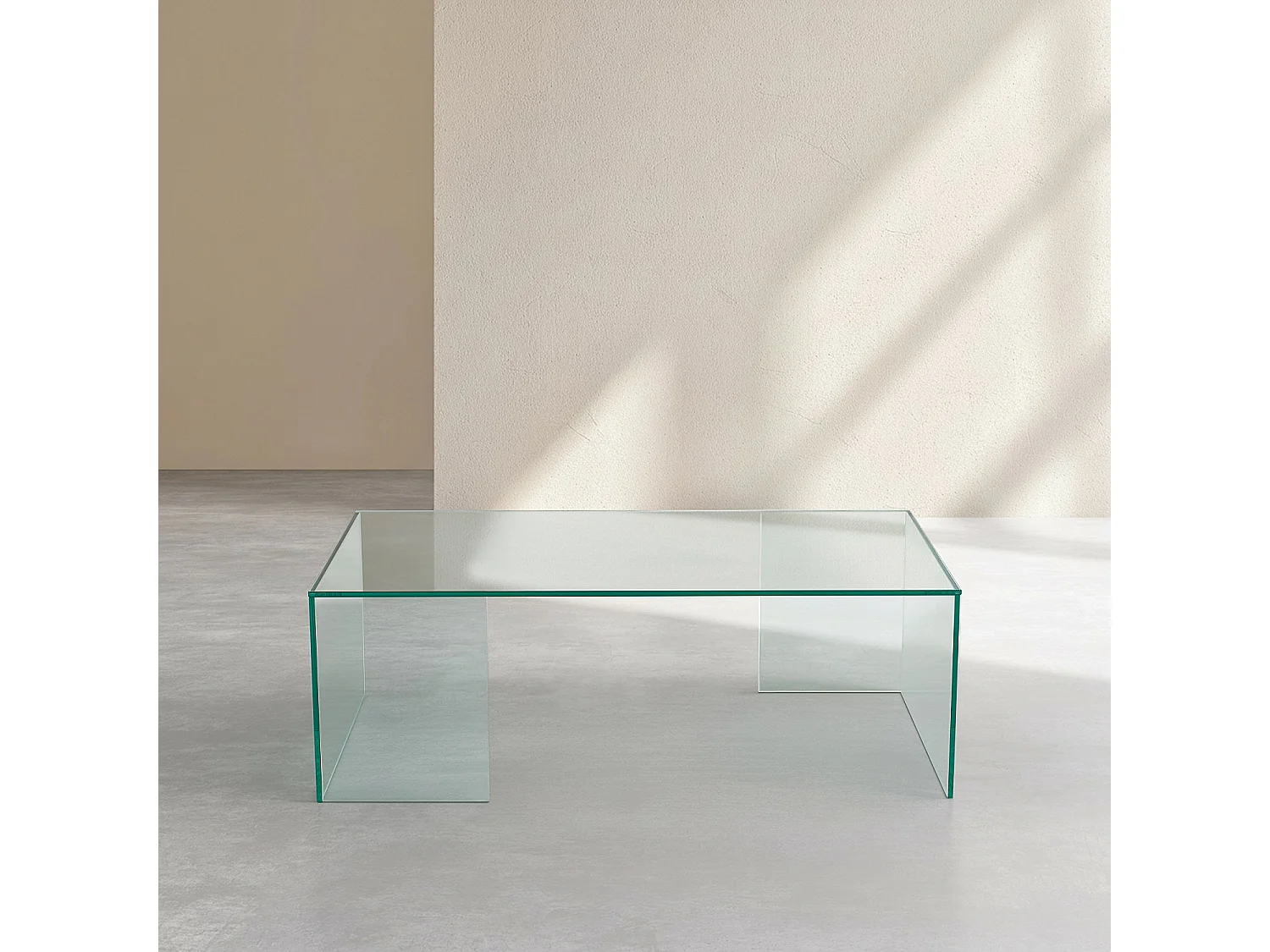 Habitat - Table basse rectangulaire en verre trempé - Transparent - Design by Céline Mognon Fichet - Alyssa