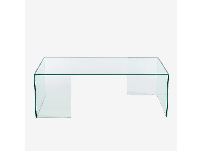 Habitat - Table basse rectangulaire en verre trempé - Transparent - Design by Céline Mognon Fichet - Alyssa