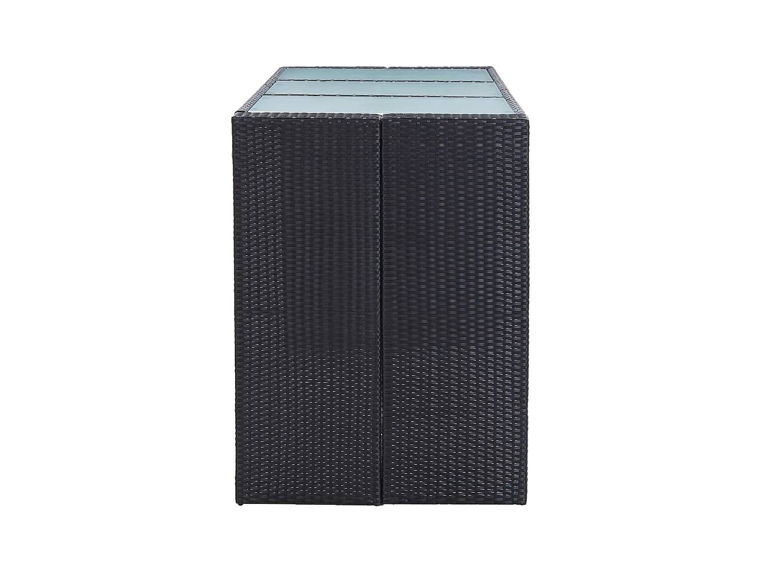 Waddell  Ensemble de bar de jardin 7 pcs avec coussins poly rotin noir