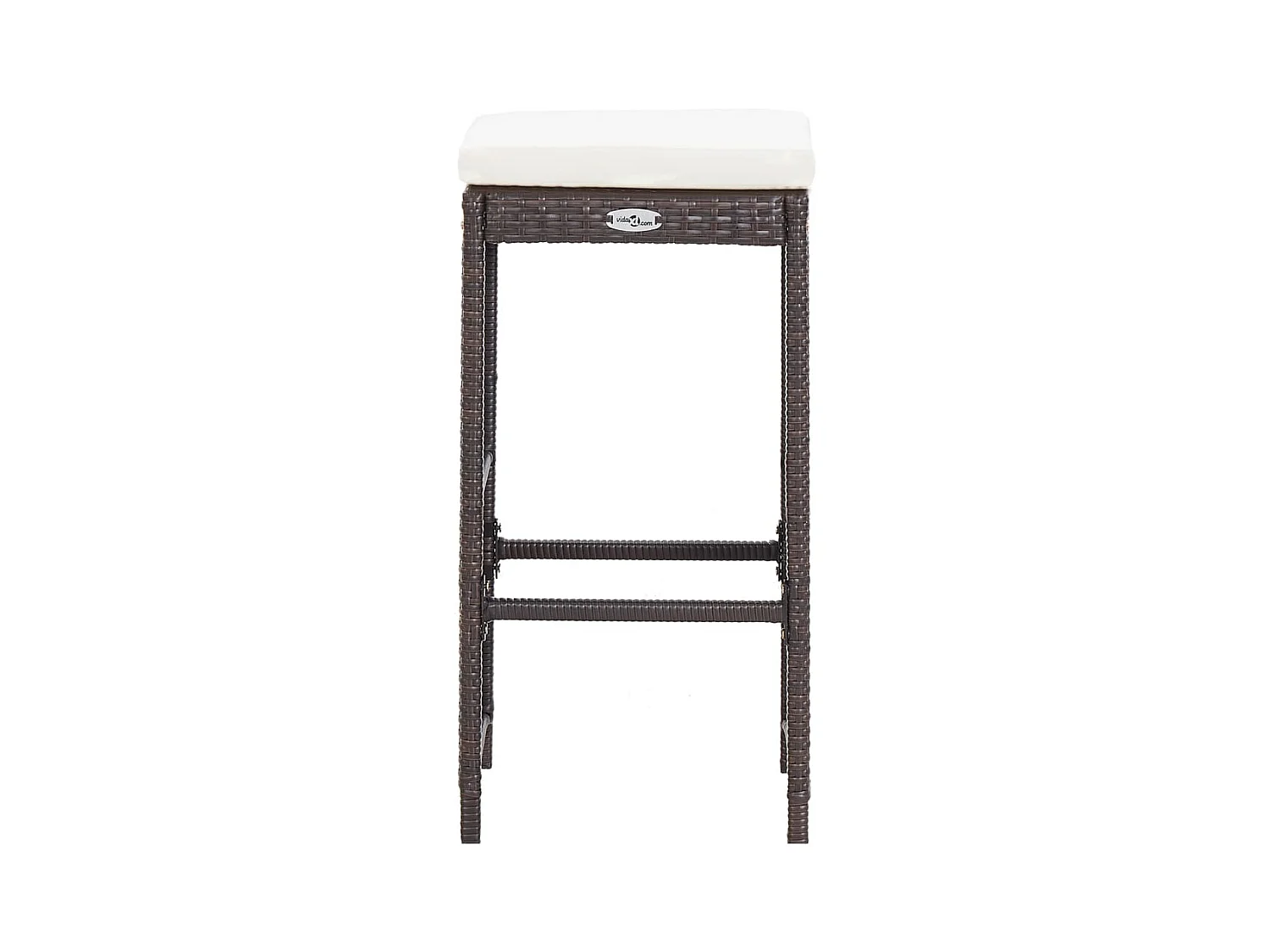 Waddell  Ensemble de bar de jardin 7 pcs coussins Résine tressée Marron