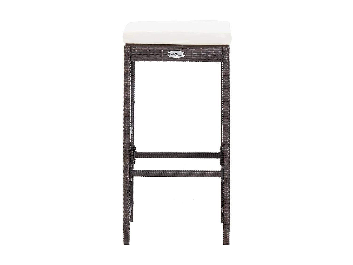 Waddell  Ensemble de bar de jardin 7 pcs coussins Résine tressée Marron