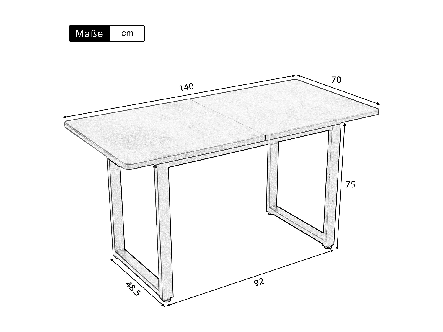 Eettafelset (140x70x75 cm) + 4 groene fluwelen stoelen - zwarte metalen poten