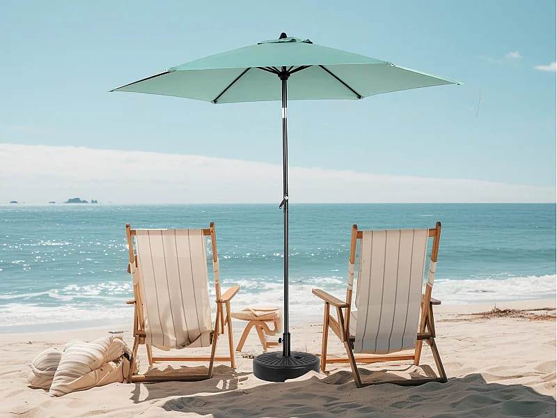 Parasol de jardin vert clair - Parasol extérieur monoposte - Protection solaire UPF 50+ - Grande taille de 264 cm pour terrasse et balcon