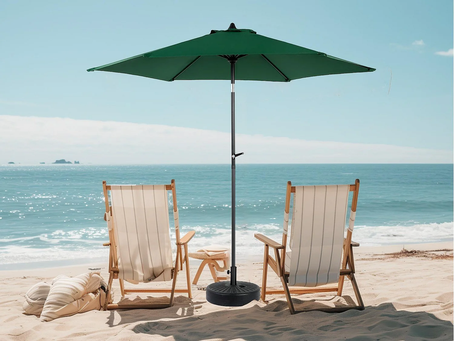 Tuinparasol - Enkele paal buitenparasol - UPF 50+ zonbescherming - Groot 264 cm voor terras en balkon