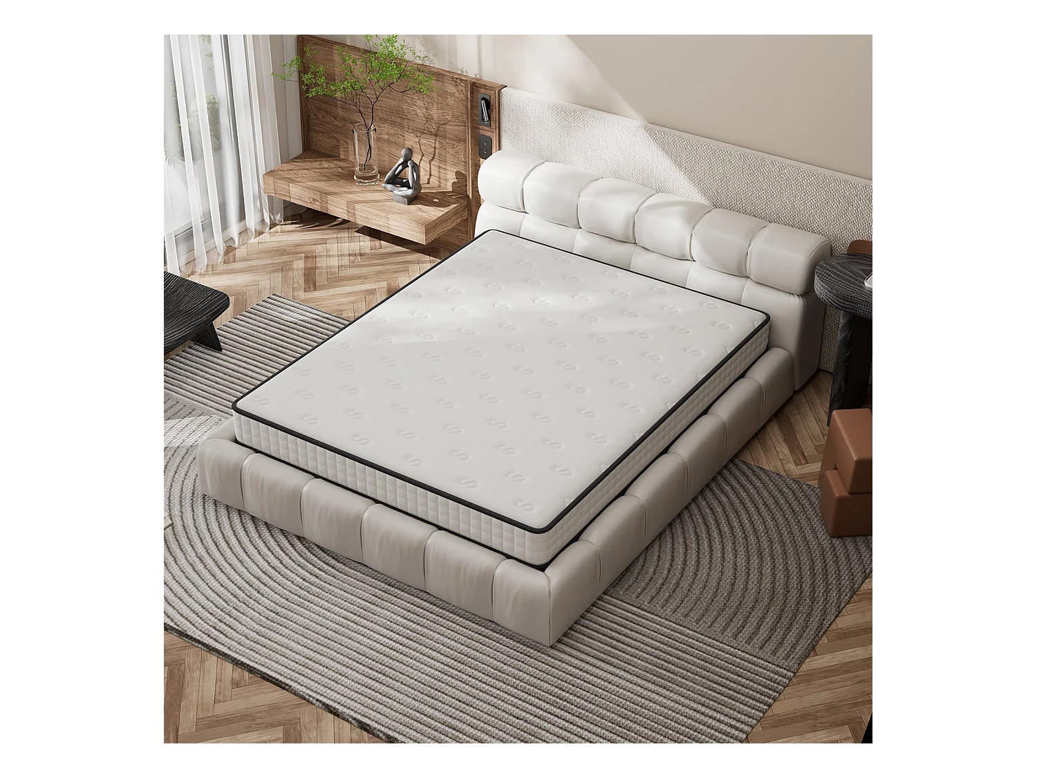 Matelas en Mousse à Mémoire de Forme 160x200 cm, 16 cm Épaisseur