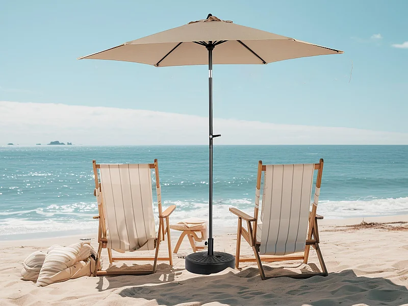 Tuinparasol - Enkele paal buitenparasol - UPF 50+ zonbescherming - Groot 264 cm voor terras en balkon