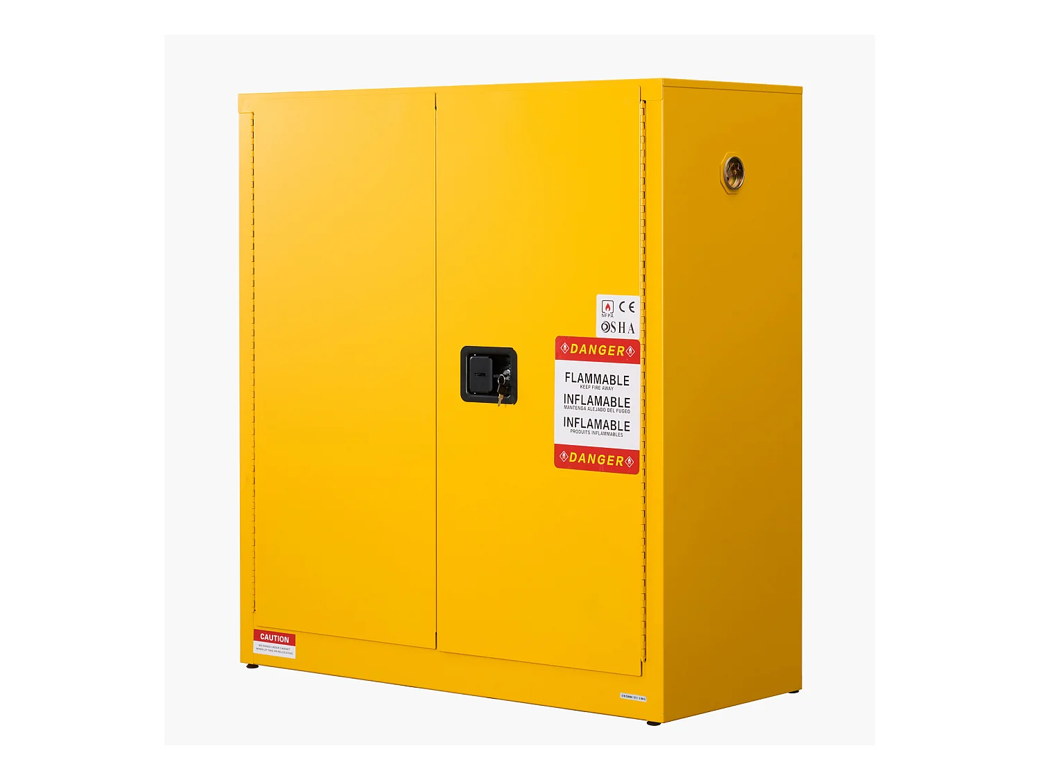 Sicherheitsschrank SucceBuy für Entflammbare Produkte 110 L 109,2 x 46 x 118 cm, Brandschutzschrank für Entflammbare Flüssigkeiten, aus Laminierstahl