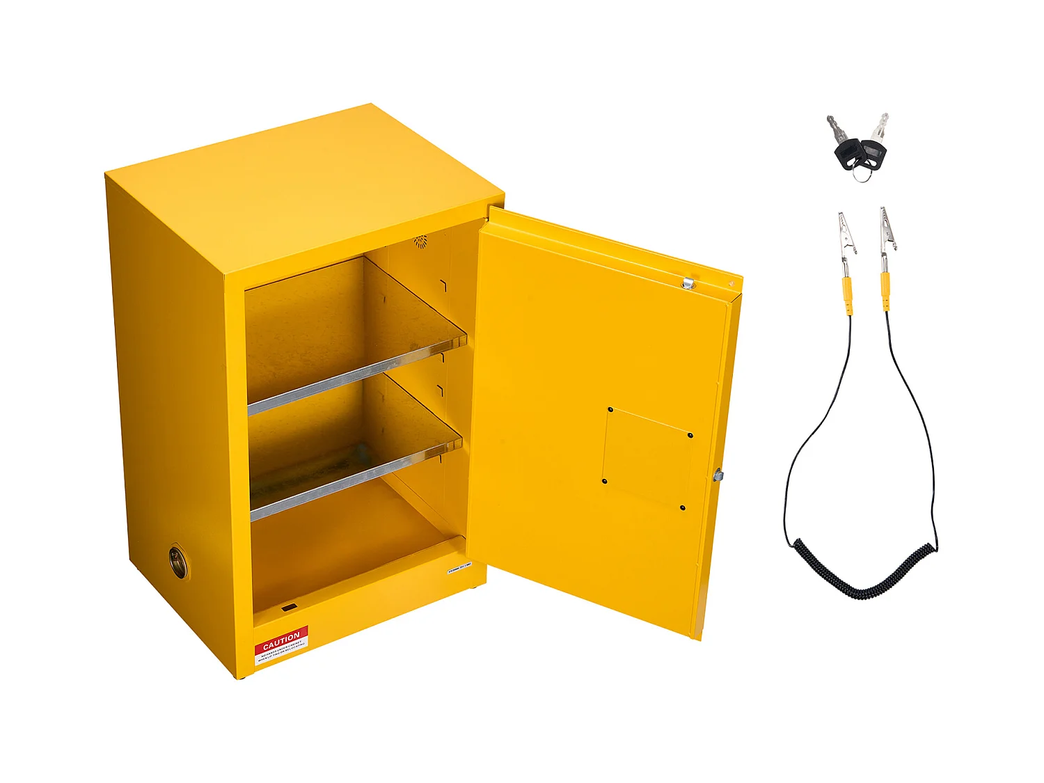 Sicherheitsschrank SucceBuy für Entflammbare Produkte 49,2 L 59 x 46 x 90 cm, Brandschutzschrank für Entflammbare Flüssigkeiten, aus Laminierstahl