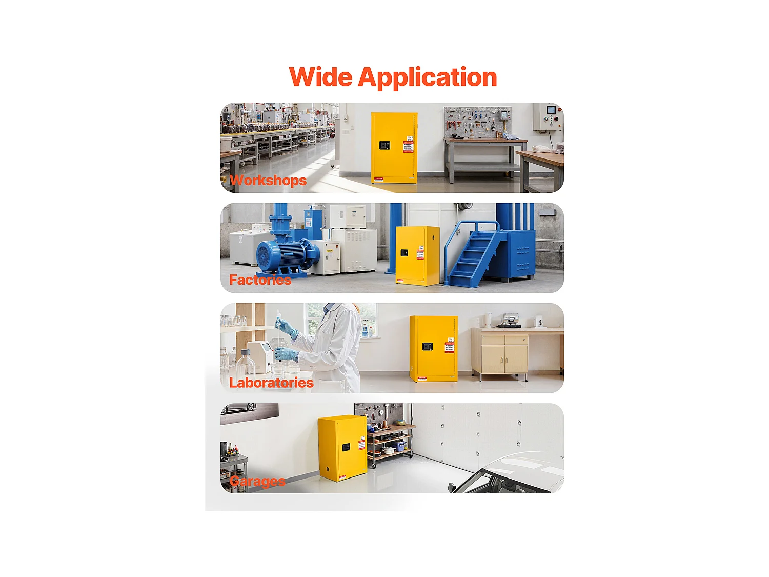 Sicherheitsschrank SucceBuy für Entflammbare Produkte 49,2 L 59 x 46 x 90 cm, Brandschutzschrank für Entflammbare Flüssigkeiten, aus Laminierstahl