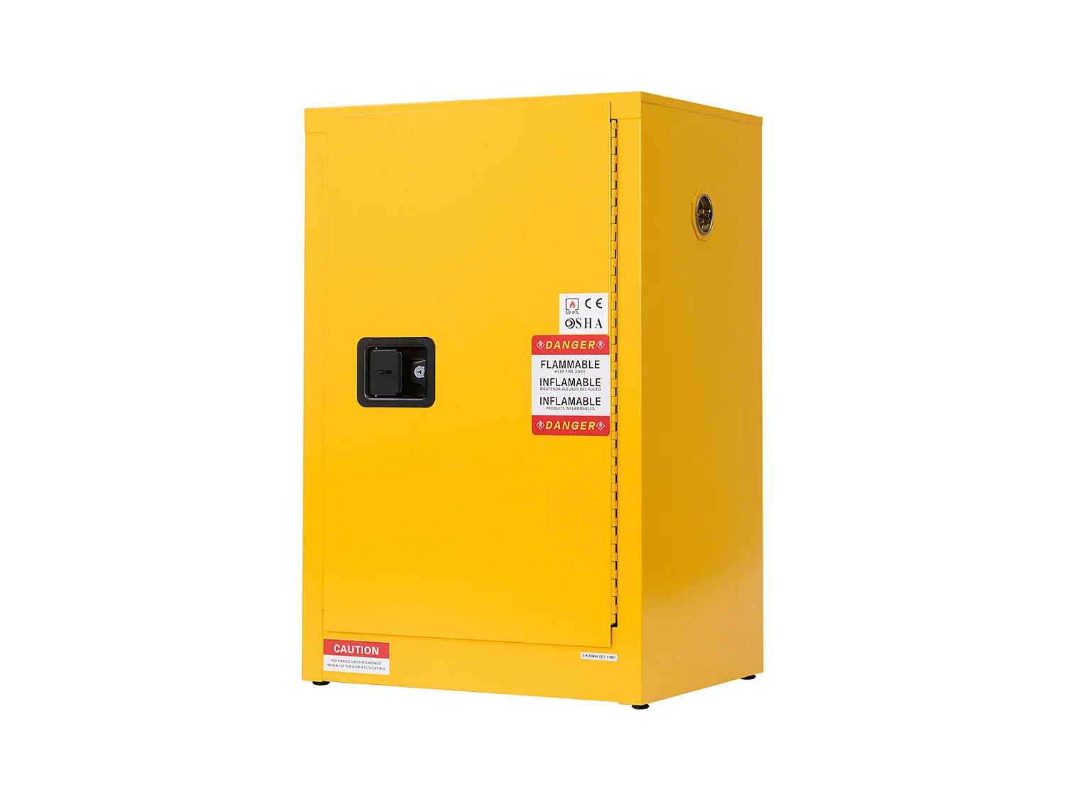 Sicherheitsschrank SucceBuy für Entflammbare Produkte 49,2 L 59 x 46 x 90 cm, Brandschutzschrank für Entflammbare Flüssigkeiten, aus Laminierstahl