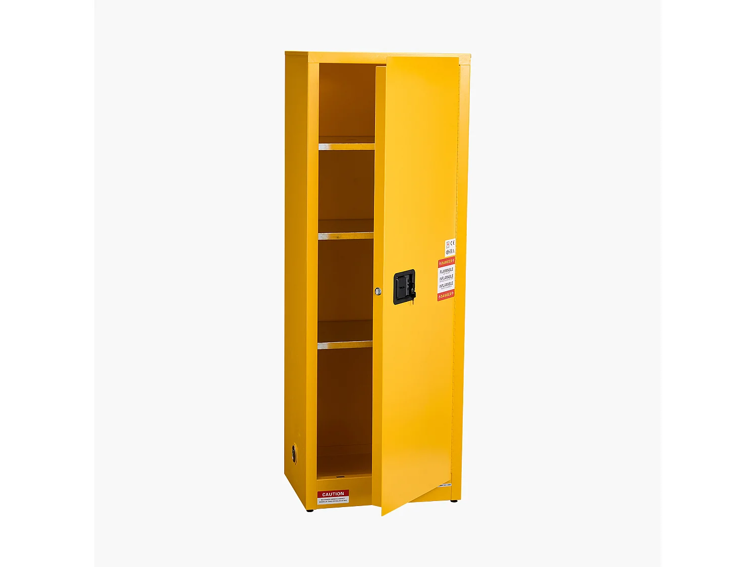 Armoire de Sécurité SucceBuy pour Produits Inflammables de 87 L 59 x 46 x 165,1 cm, Armoire Coupe-Feu pour Liquides Inflammables en Acier Laminé