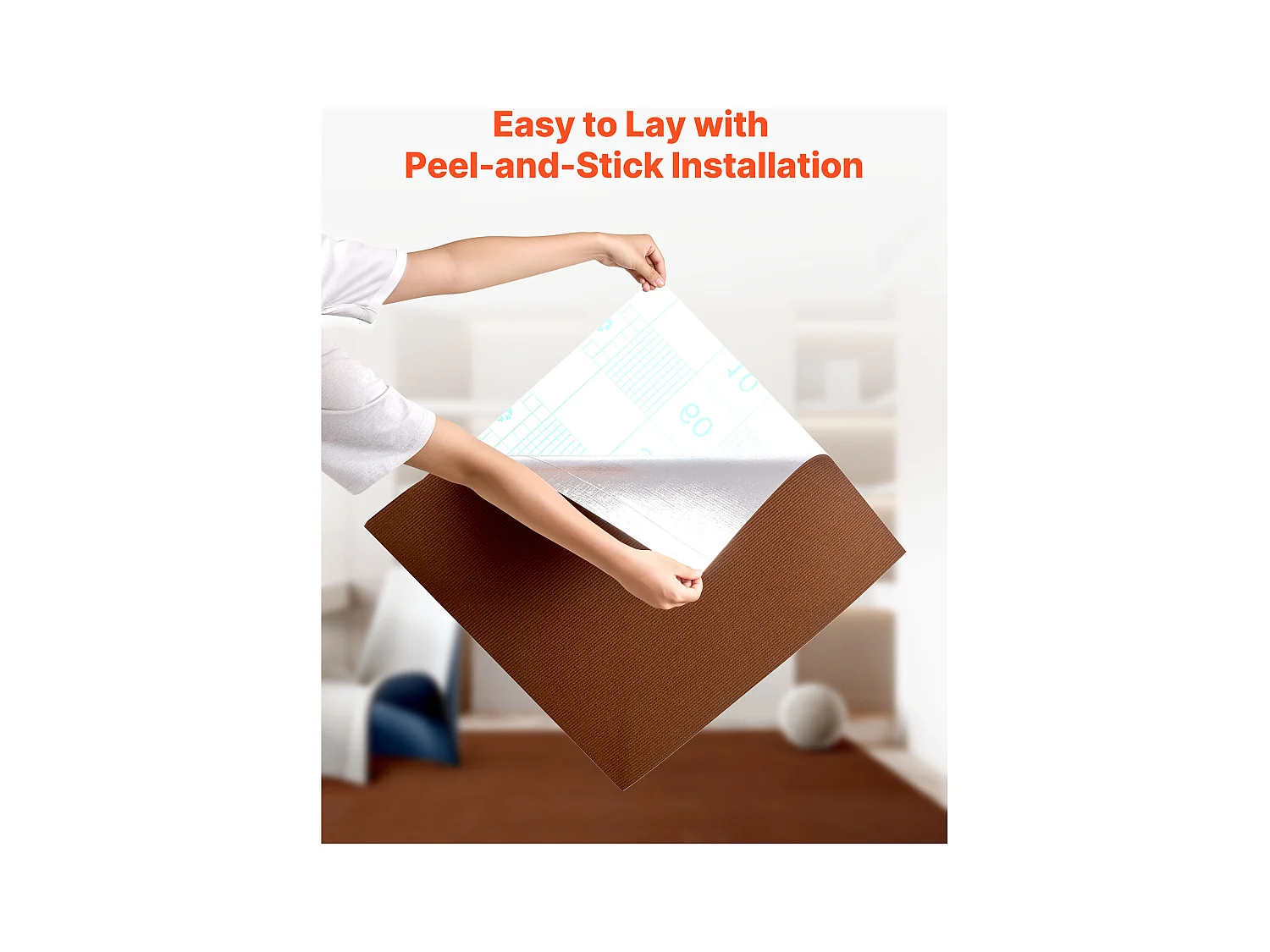 Klebefliesenteppich SucceBuy, 61 x 61 cm, Satz von 20, Abdeckung 7,4 ㎡, Dicke 5 mm, Weicher Modularer Quadratischer Bodenbelag Widerstandsfähig