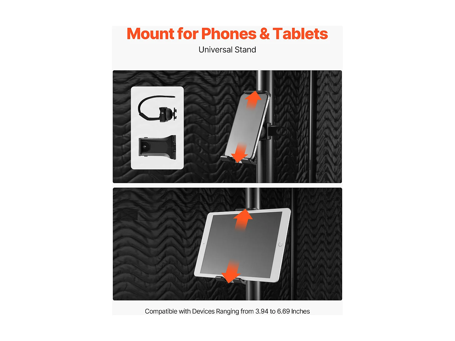 Draagbare Spraakcabine SucceBuy, 110 x 110 x 200 cm, Opnamestudio met Tas, Mobiele Standaard, Geluidsdichte Opnamecabine