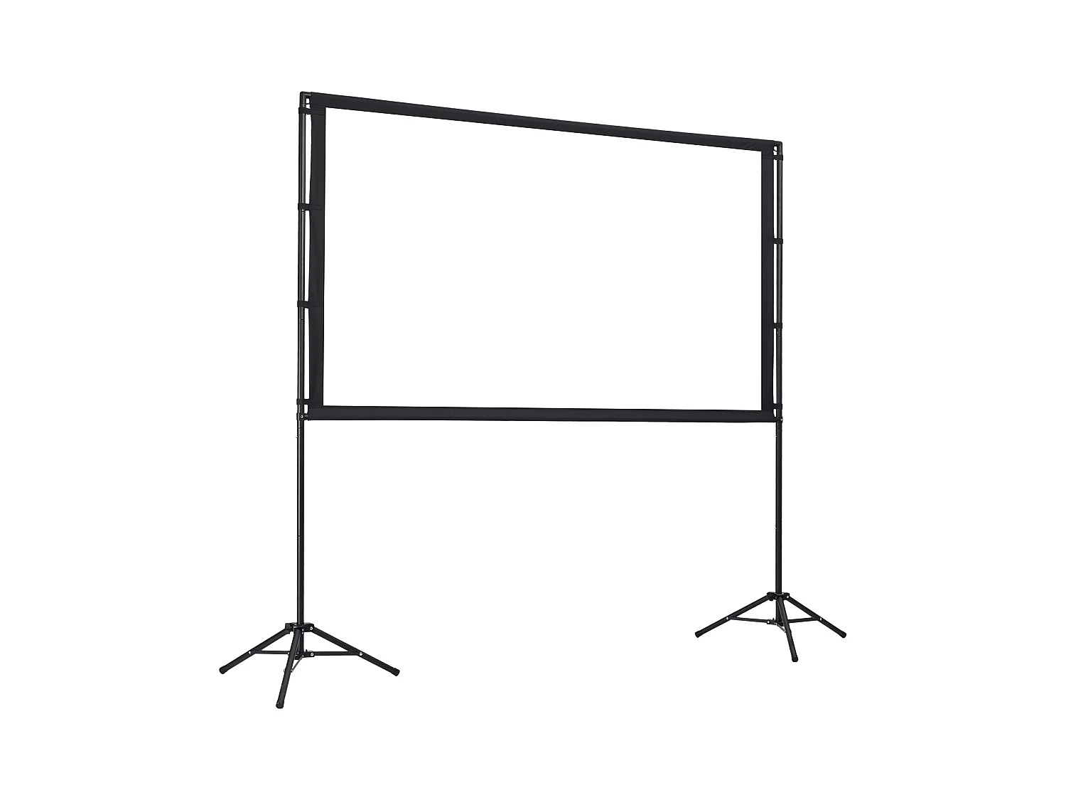 Projektionsleinwand SucceBuy 213,4 cm mit 2 Stative, Tragbare und Knitterfreie Projektionsleinwand, Großer Betrachtungswinkel 160°, 16:9 4K HD, mit Tasche