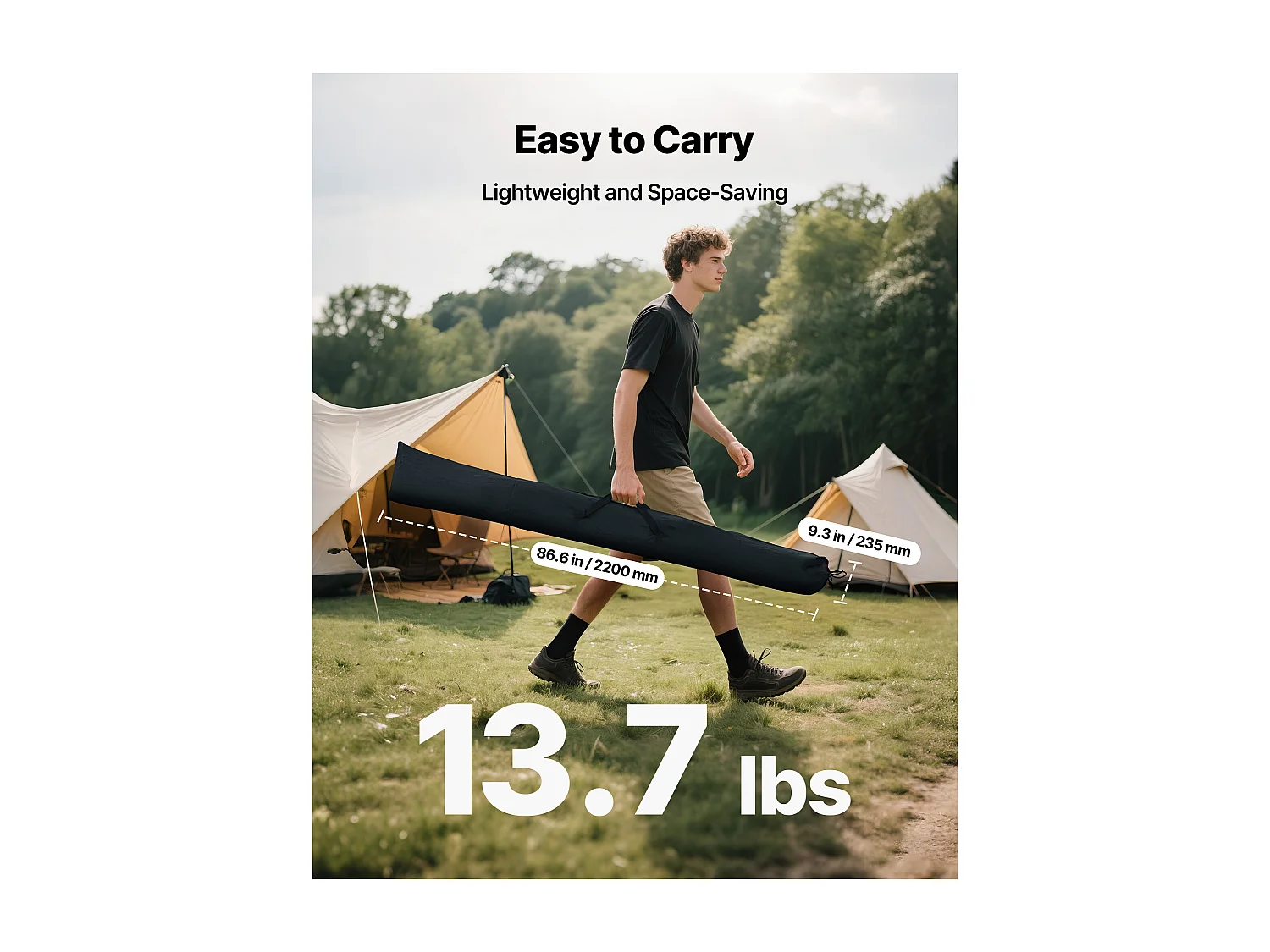 Écran de Projection SucceBuy avec Trépied de 213,4 cm, Toile de Projection Portable et Infroissable, Grand Angle de Vision 160°, 16:9 4K HD, avec Sac