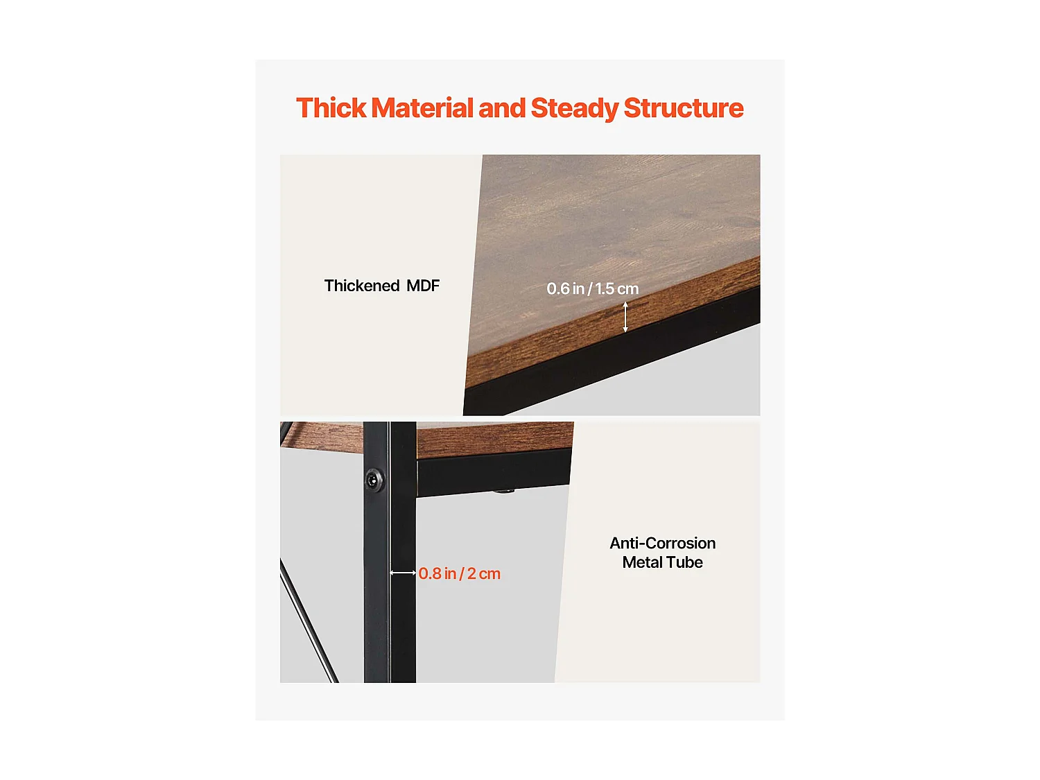Hoekschap SucceBuy met 7 Niveaus, Hoogte 200 cm, Grote L-vormige Hoekboekenkast met Metalen Frame en Schappen, Omkeerbare Opbergmeubel
