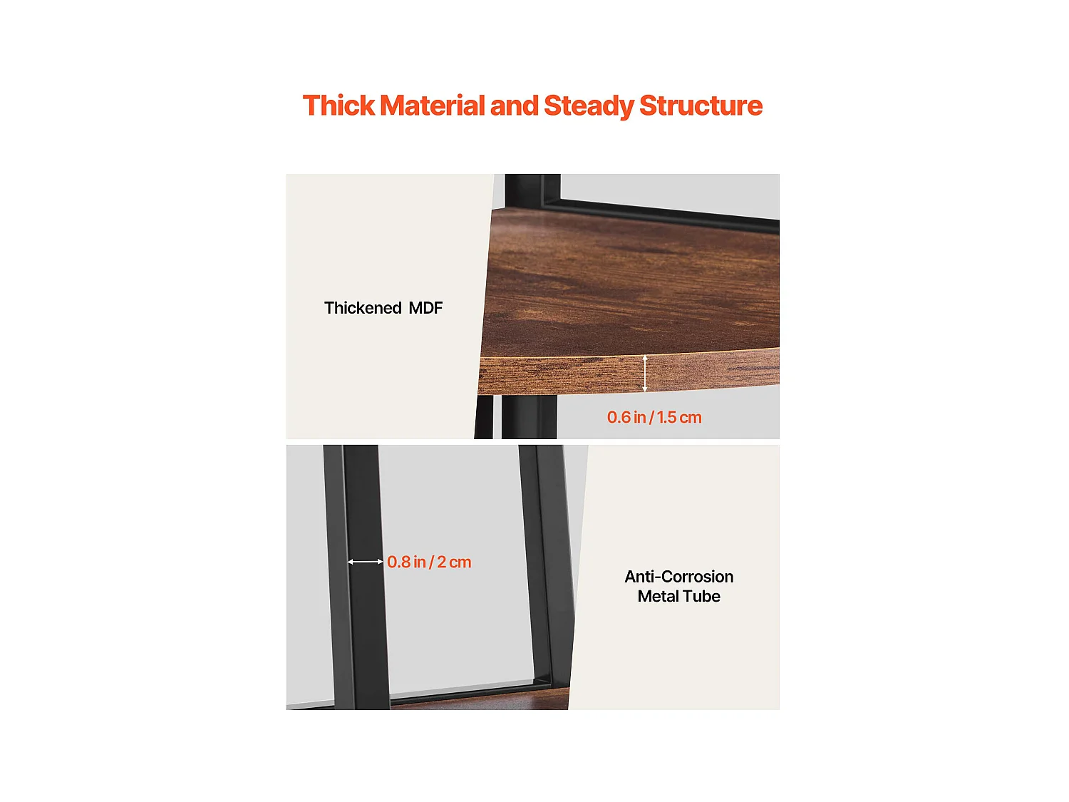 Eckregal SucceBuy mit 5 Ebenen, Eckbücherregal, Höhe 178 cm, Wandaufbewahrungsmöbel mit Metallrahmen und Holzregalen