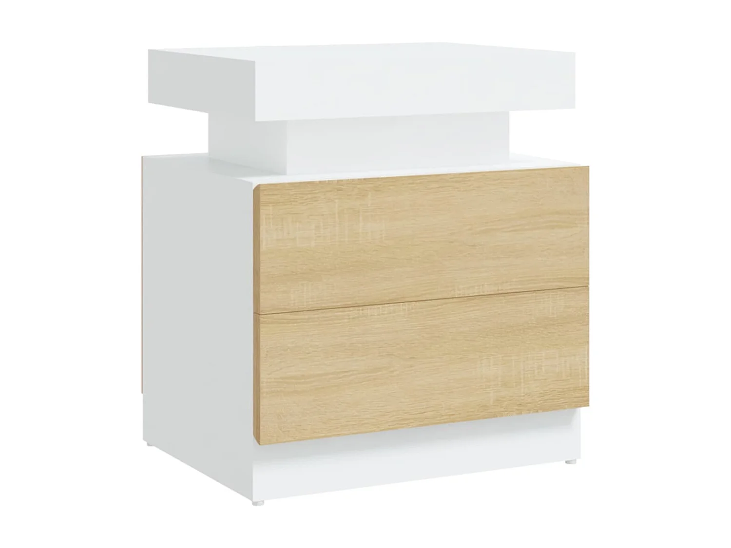 Reinir  Mesita de noche madera de ingeniería roble Sonoma 45x35x52 cm