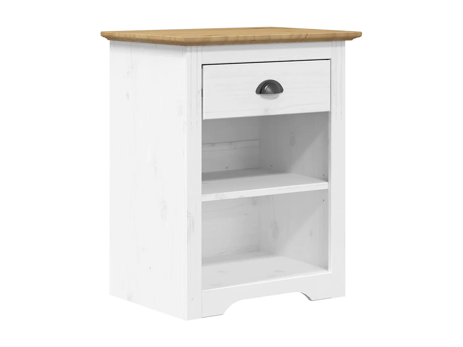 Idren  Nachtkastje BODO 53x38,5x67 cm massief grenenhout bruin